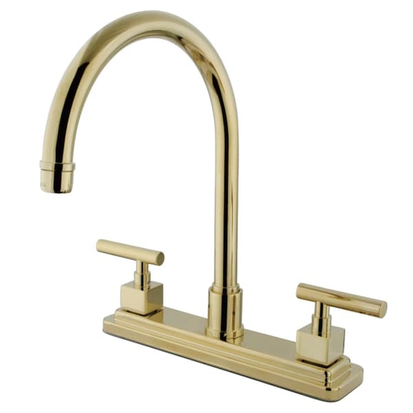 KS8792CQLLS Claremont Centerset Kitchen Faucet, Polished Brass